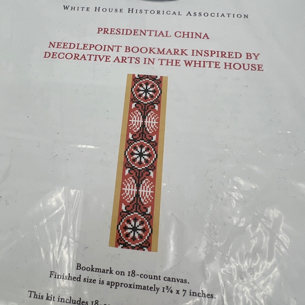 White House Historical Association Needlepoint Bookmark Kit Presidential China